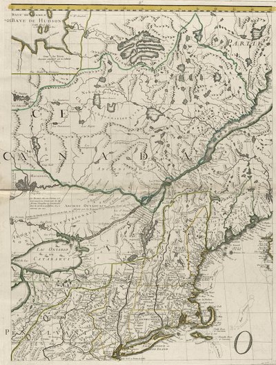 A Map of the British and French Dominions in America by John Mitchell